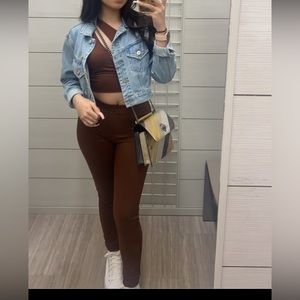 Brown Legging+ top set
